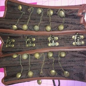 Steampunk corset steel boned